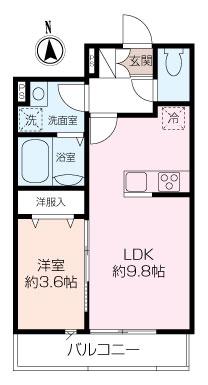 ALTIRA池袋本町(1LDK/2階)の間取り写真