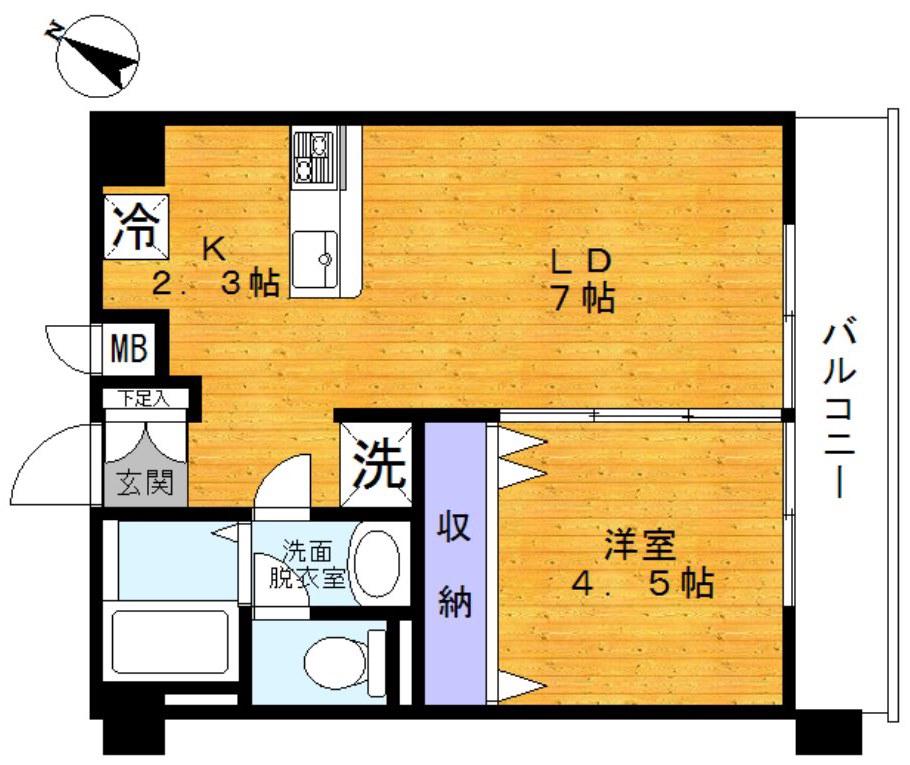 グレイス・ミスズ(1LDK/3階)の間取り写真