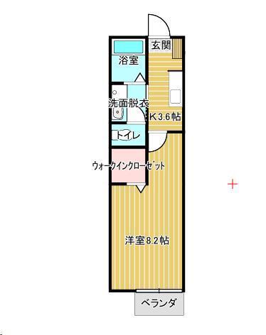 ディアス和尊(1K/1階)の間取り写真