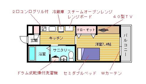 BERG(1K/1階)の間取り写真