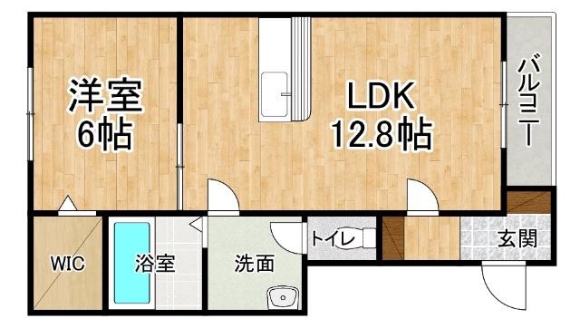 JR根室本線 帯広駅 徒歩117分 3階建 築3年(1LDK/1階)の間取り写真