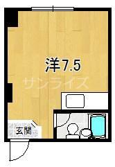 ミキビル(ワンルーム/3階)の間取り写真