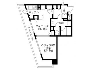 プライムアーバン番町(1DK/2階)の間取り写真