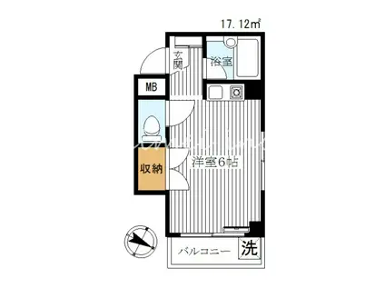 コーポ森田(ワンルーム/3階)の間取り写真