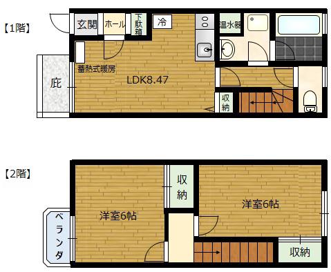 エルフコーポ京町(2LDK/1階)の間取り写真