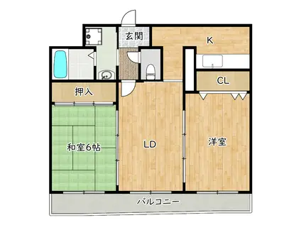 エクセレントII(2LDK/3階)の間取り写真