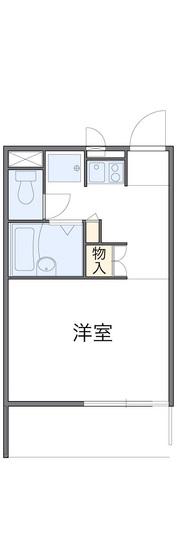 レオパレスVILLA(ワンルーム/1階)の間取り写真