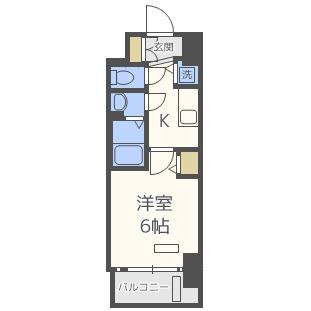 プレサンス新大阪コアシティ(1K/3階)の間取り写真