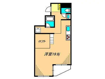 ハイツ自然園(ワンルーム/3階)の間取り写真