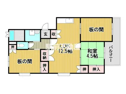 サンハイツミユキ(3LDK/1階)の間取り写真
