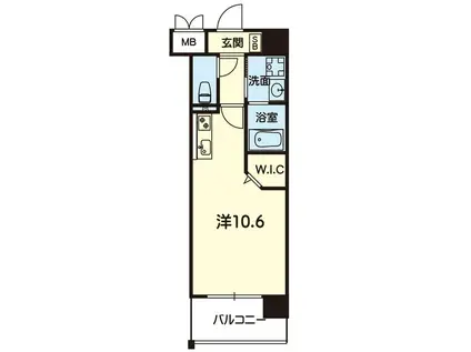 BUFFETT AMB(ワンルーム/4階)の間取り写真
