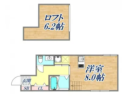 C4KOSHIEN イースト(ワンルーム/3階)の間取り写真