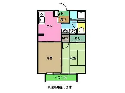 アーバン・プラザ落合 I(2DK/2階)の間取り写真