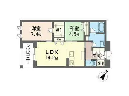 ドッゴミーム(2LDK/4階)の間取り写真