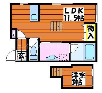 サウスウインドI(1LDK/1階)の間取り写真