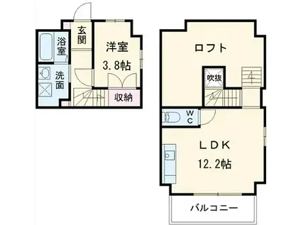 グランフォート新瑞橋(1LDK/4階)の間取り写真