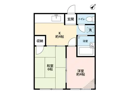 オプス正雀(2K/3階)の間取り写真