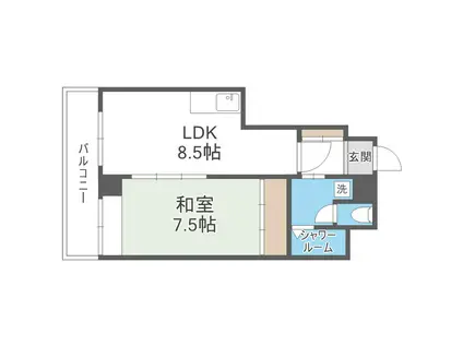 小野ビル(1LDK/2階)の間取り写真