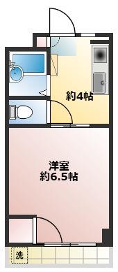 テラストーク相模原(1K/2階)の間取り写真