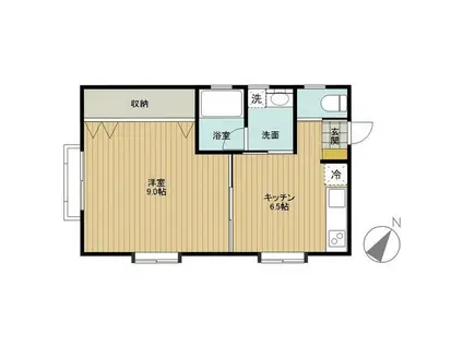 イクシーズ(1DK/1階)の間取り写真