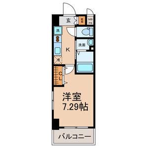 ESTACION KANAYAMA ウエスト・イーストエスタシオンカ(1K/7階)の間取り写真