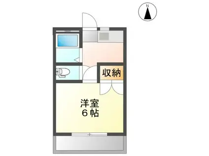 サニーヒルズ泉田I(1K/2階)の間取り写真