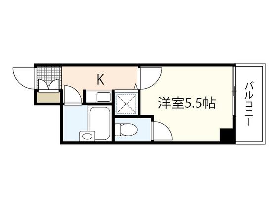 キャステール西川口(1K/4階)の間取り写真
