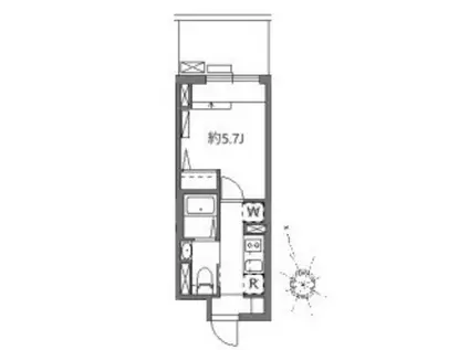 SOLASIA RESIDENCE 学芸大学II(1K/3階)の間取り写真
