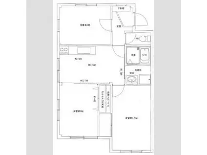 ラ・コリーナ・デ天白(3DK/2階)の間取り写真