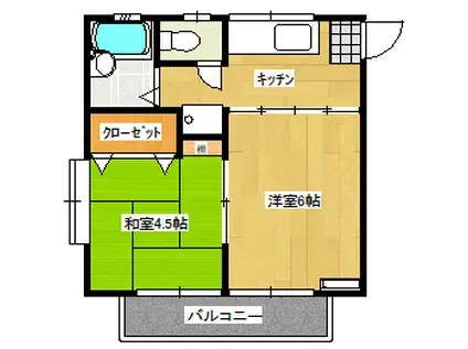 アリス深谷第1(2K/2階)の間取り写真