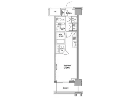 ヴェール・クレール大崎(ワンルーム/7階)の間取り写真