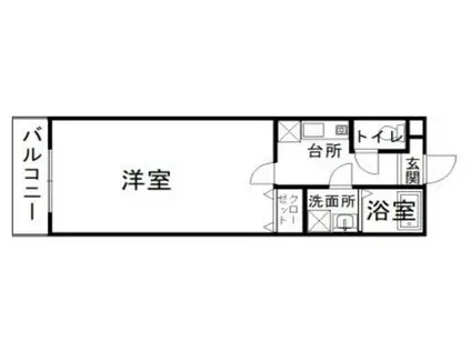 YSスクエア菜畑(1K/2階)の間取り写真