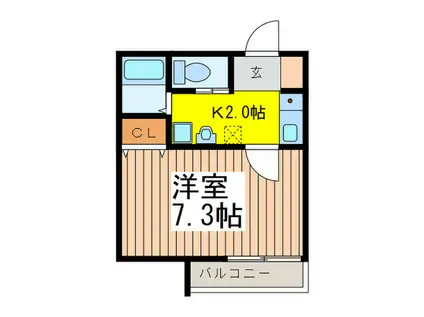 メゾン・ド・ピア(1K/3階)の間取り写真
