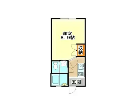 エレガンスハイツ新町(1K/2階)の間取り写真