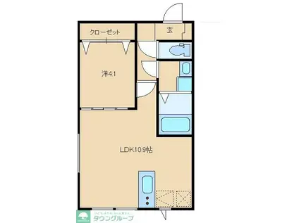 GREENNOAH(1LDK/1階)の間取り写真