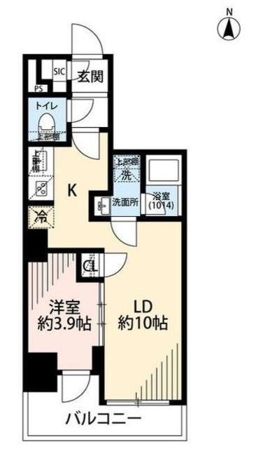 プレール・ドゥーク亀戸VI(1LDK/7階)の間取り写真