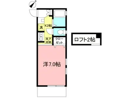 ドミールファースト(ワンルーム/1階)の間取り写真