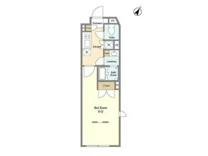 ラペルラ笹塚II(1K/3階)の間取り写真