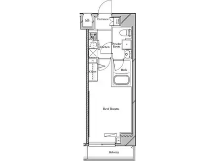 ラフィスタ中板橋(1K/5階)の間取り写真