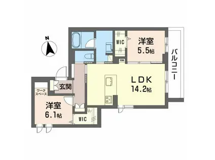 シャーメゾンソフィア南(2LDK/3階)の間取り写真
