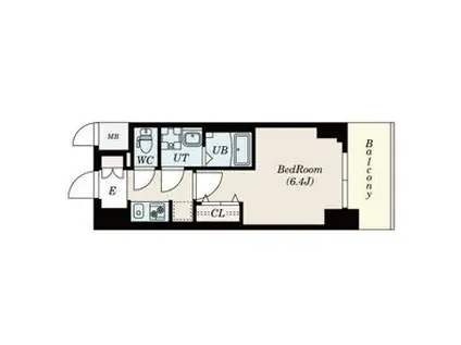 S-RESIDENCE平安通(1K/12階)の間取り写真