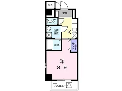 モデルノレジデンス(1K/3階)の間取り写真