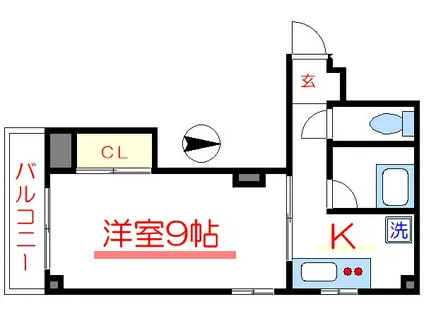 米倉ビル(1K/4階)の間取り写真