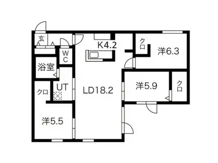 LIVEASE HIRAGISHI (3LDK/2階)の間取り写真