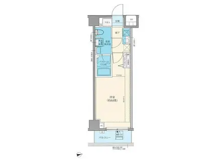 ロアール元住吉(1K/1階)の間取り写真