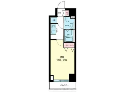 ヴェルステージ秋葉原イースト(1K/6階)の間取り写真