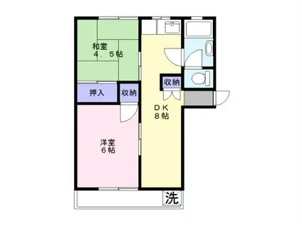 サンフォレスト(2DK/3階)の間取り写真