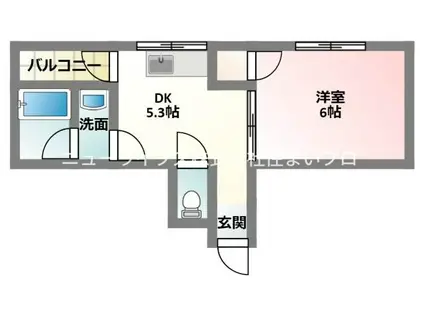 ハイツスズカ(1DK/2階)の間取り写真