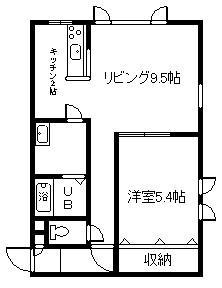 プレアデス(1LDK/1階)の間取り写真