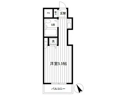 ネオマイム鶴見フルレゾン(ワンルーム/2階)の間取り写真